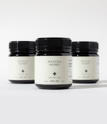 Mānuka honey jar alternate view – Art of Tea