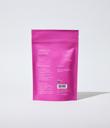 Hibiscus Fresco iced tea pouch detail – Art of Tea