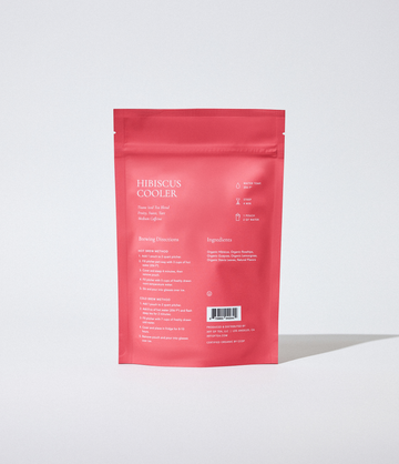 Hibiscus Cooler iced tea pouch detail – Art of Tea