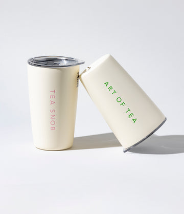 Tea Snob tumbler detail view – Art of Tea