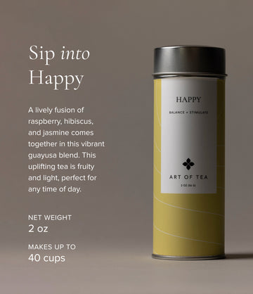Happy Tea retail tin photo – Art of Tea
